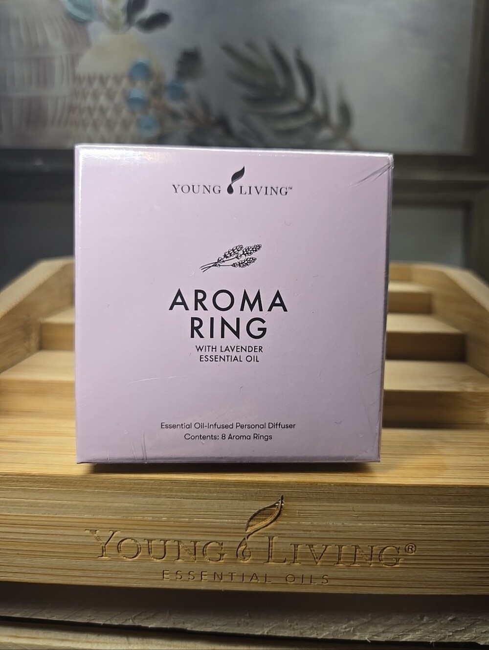 Young Living Aroma Ring‎ with Lavender Essential Oil Pack of 8, New and Sealed!